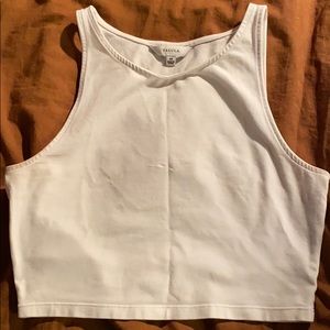WHITE TANK CROP TOP